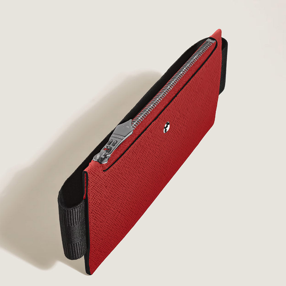 Montblanc 2 Pen Elastic Zip Pouch Red