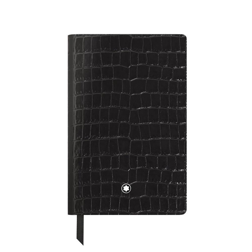 Mb Notebook Montblanc Small Notebook Black Printed Croco Leather Lined
