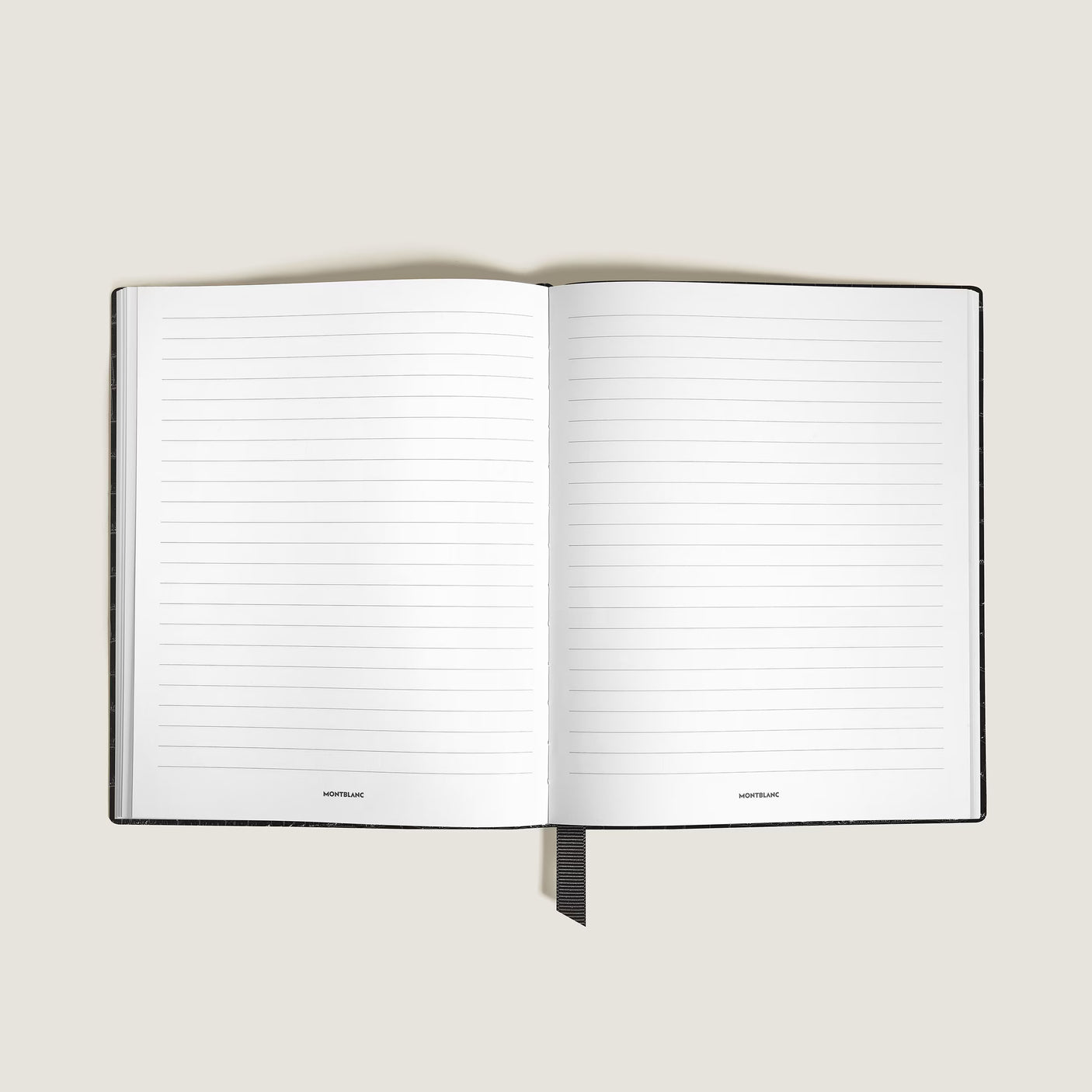 Montblanc Large Notebook Black Printed Croco Leather Lined