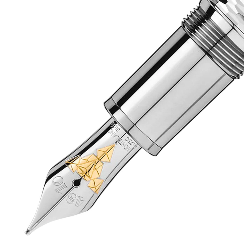 Montblanc Meisterstuck Solitaire LeGrand Fountain Pen Geometry Platinu Montblanc Meisterstuck Solitaire LeGrand Fountain Pen Geometry Platinu