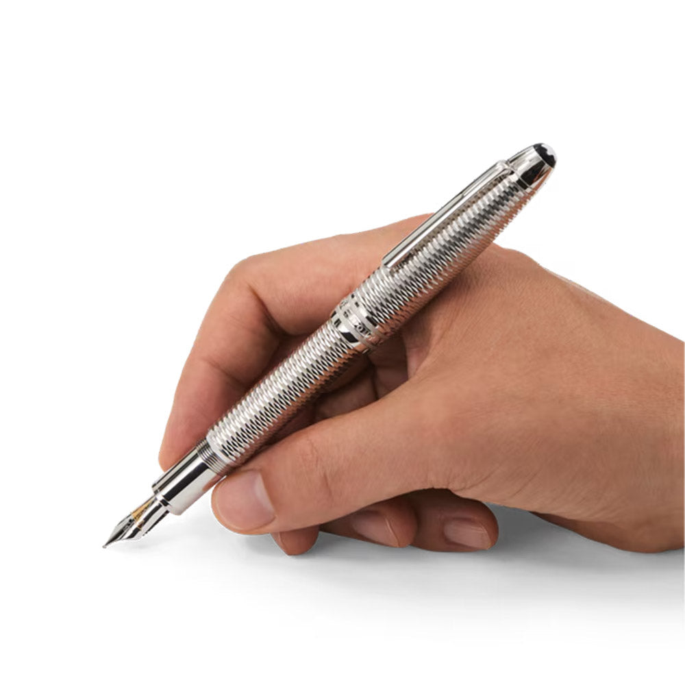 Montblanc Meisterstuck Solitaire LeGrand Fountain Pen Geometry Platinu
