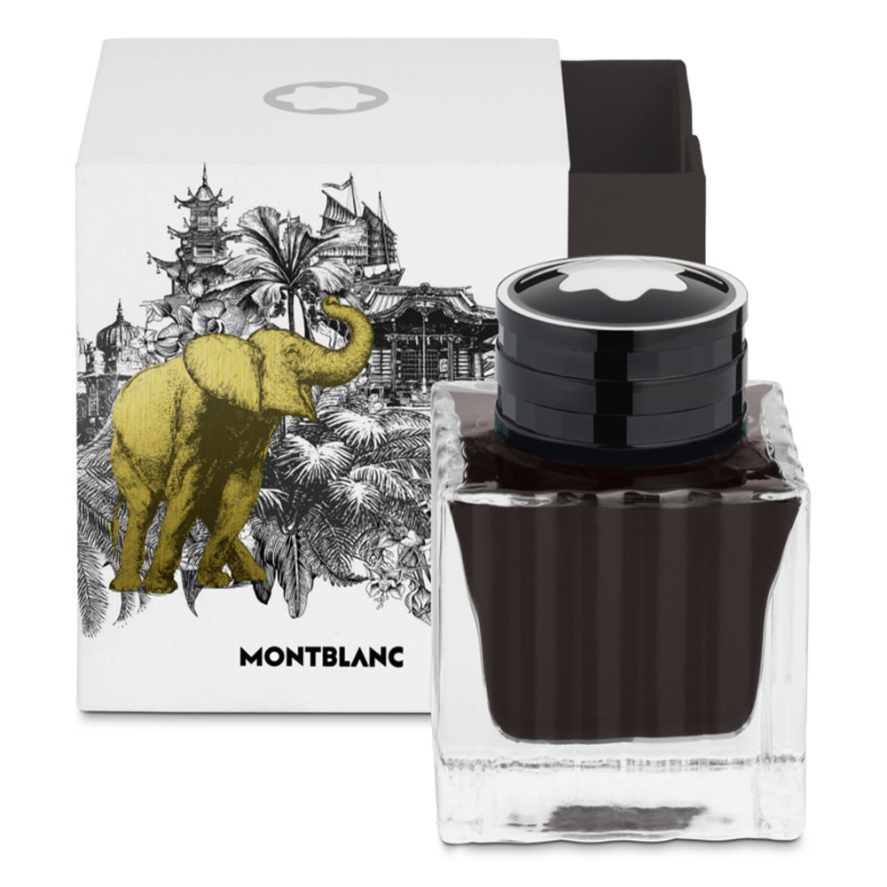 Montblanc Ink Bottle Around the World in 80 Days 50ml Brown by Montblanc at Cult Pens