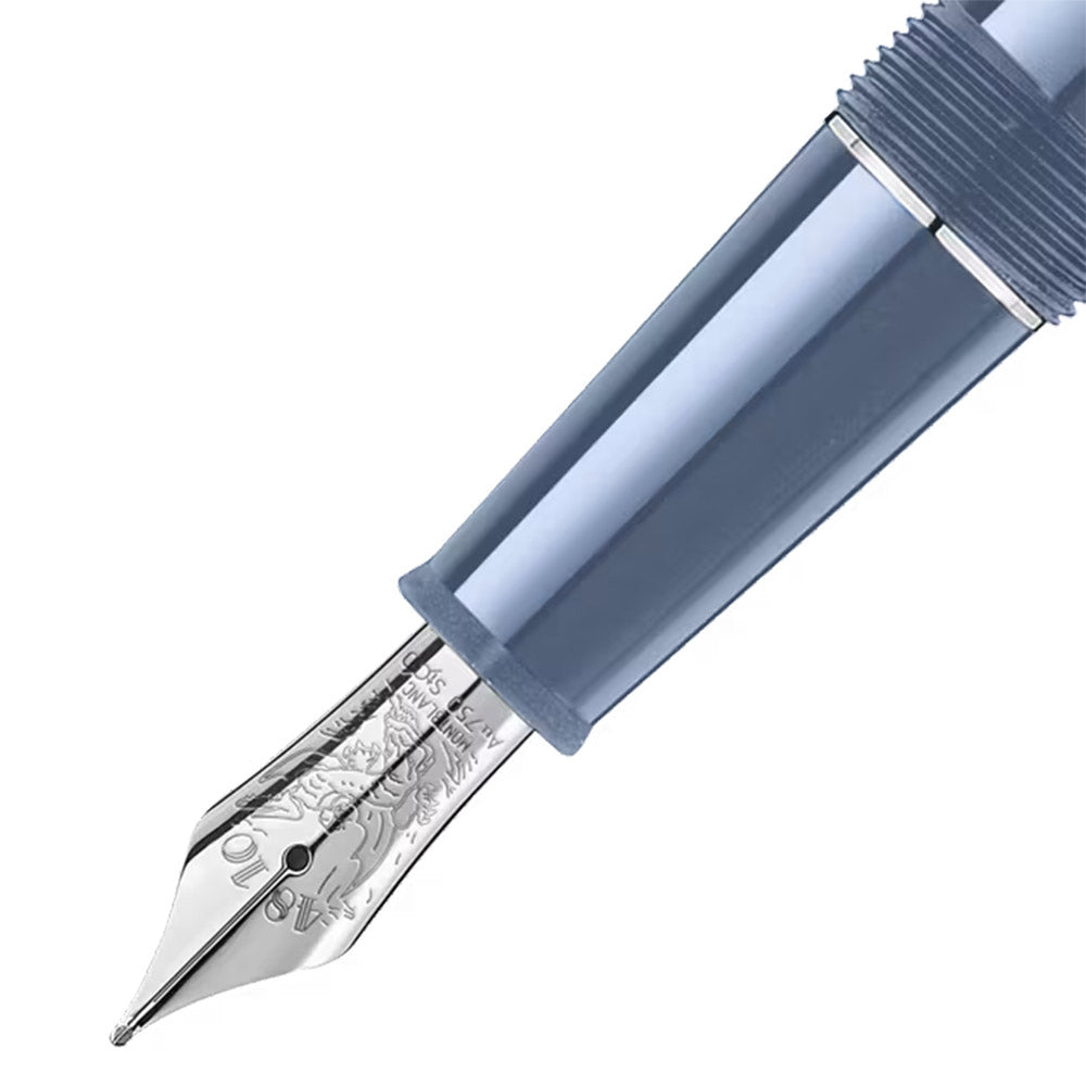 ★新品★モンブラン ノート 163 Meisterstuck Glacier Montblanc Meisterstuck Glacier Doue Fountain Pen Blue