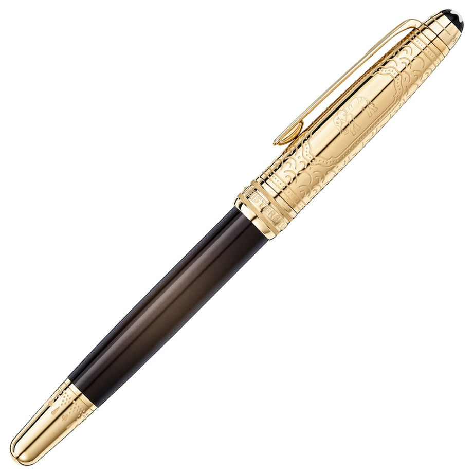 Montblanc yellow discount gold solitaire rollerball