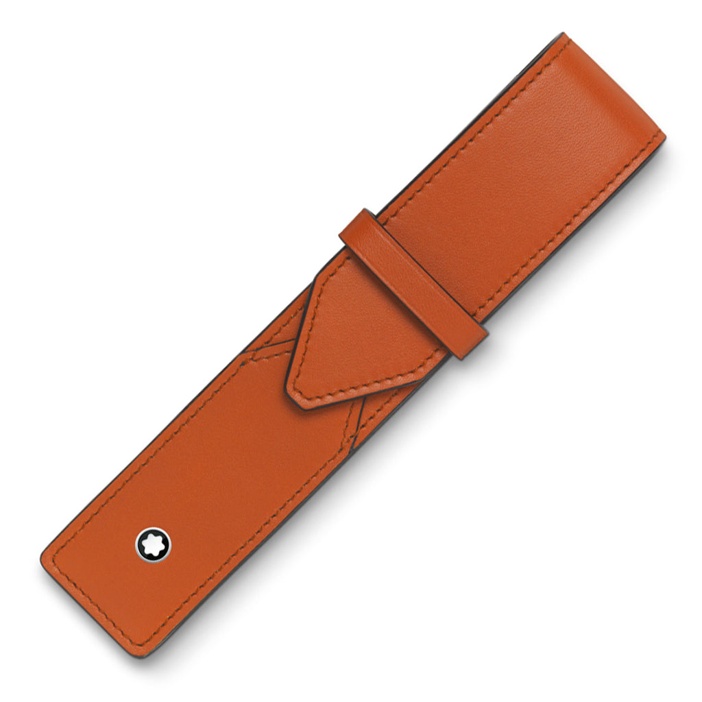 Montblanc Meisterstuck Selection Soft 1-pen Pouch Spicy Orange by Montblanc at Cult Pens