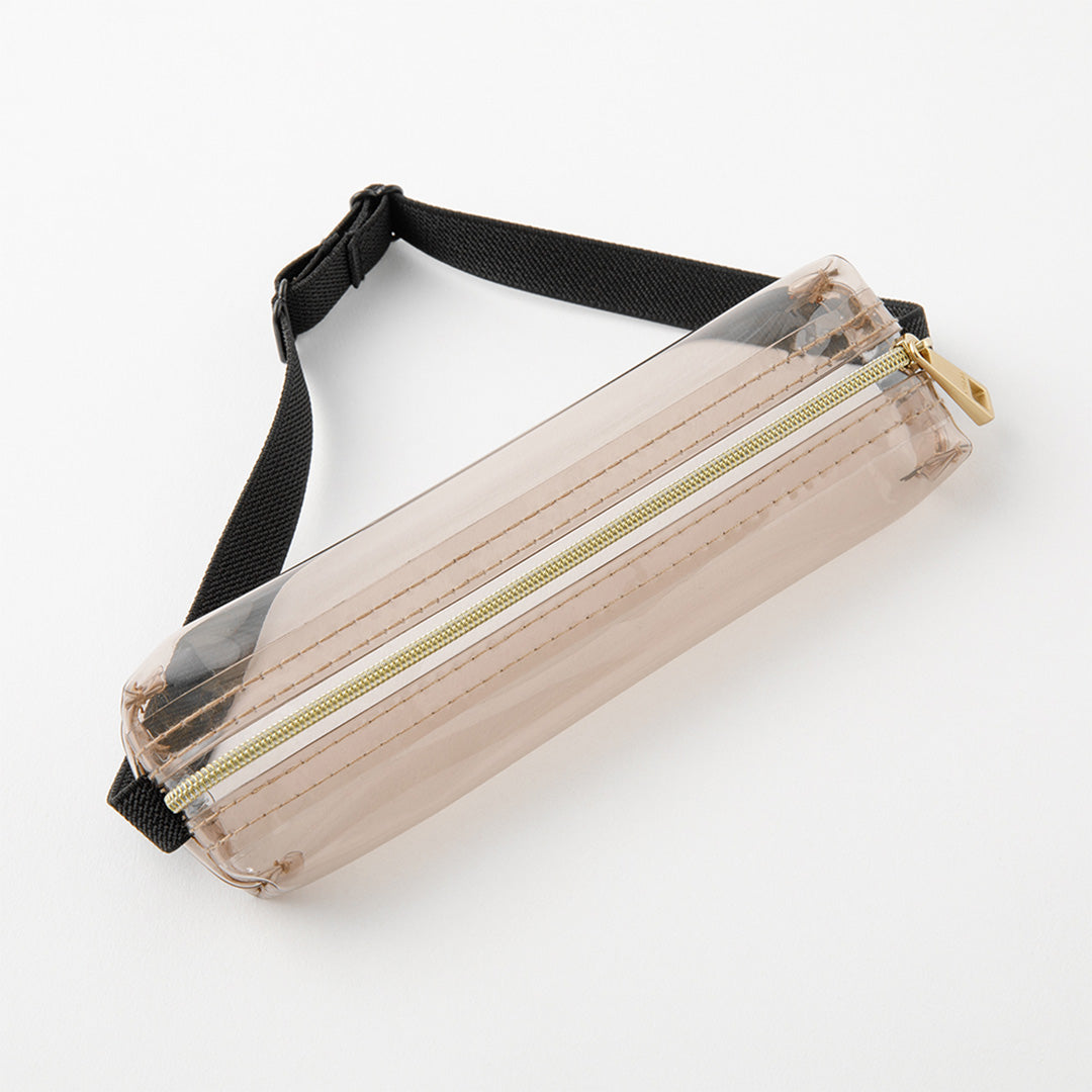 Midori Book Band Pen Case B6-A5 Clear Sepia