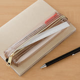 Midori Book Band Pen Case B6-A5 Clear Sepia
