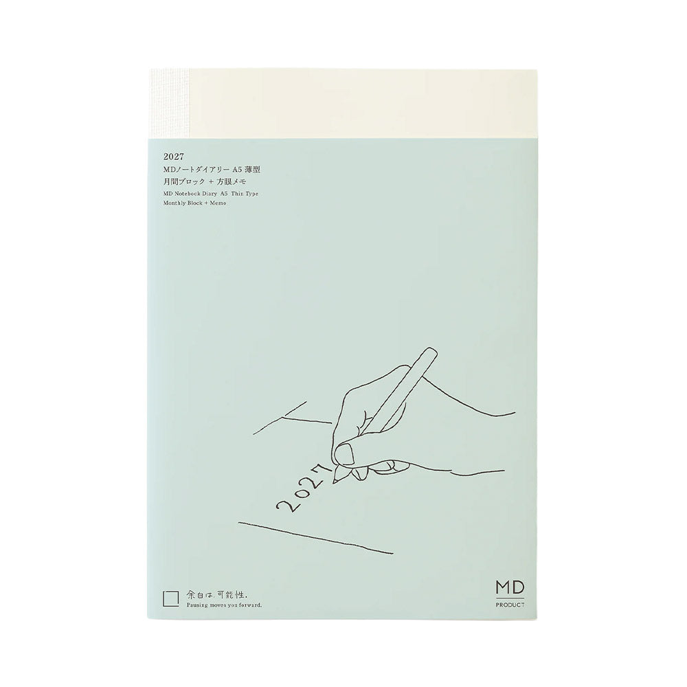 Midori Notebook Diary 2027 A5 Thin