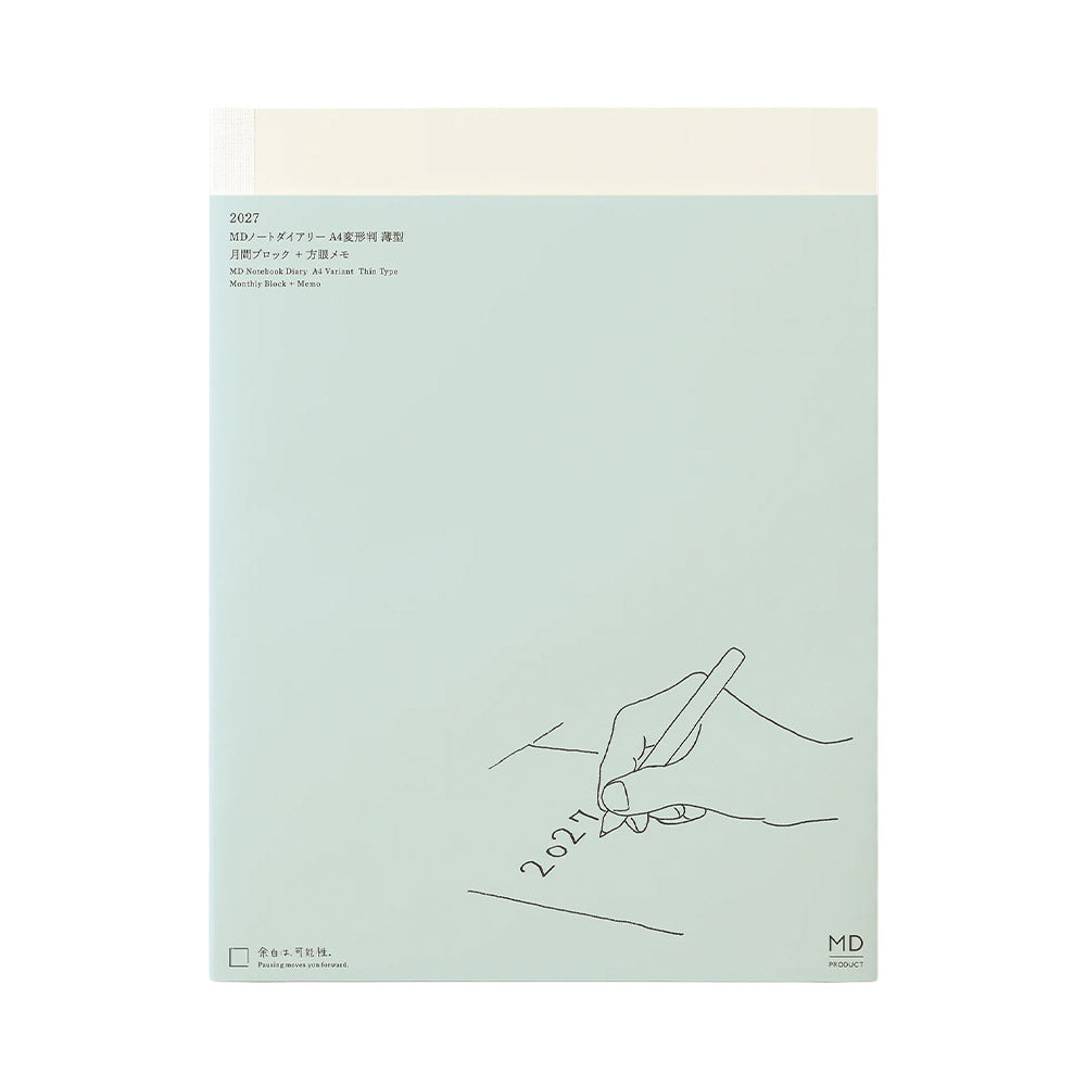 Midori Notebook Diary 2027 A4 Thin