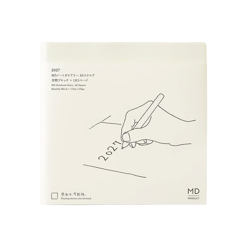 Midori Notebook Daily Diary 2027 A5 Squared