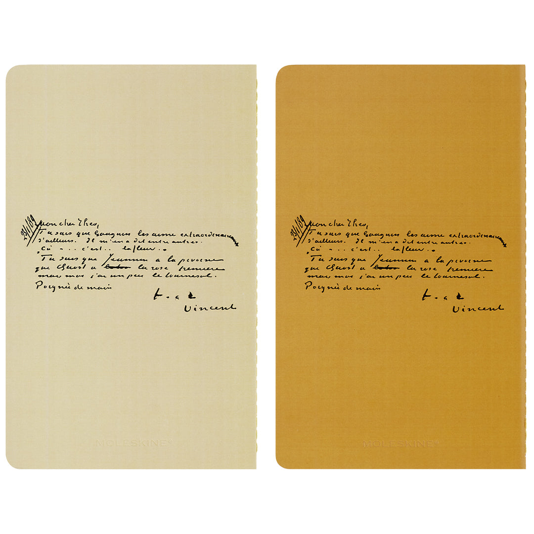 Moleskine Cahier Large Journal 130 x 210 Set of 2 Van Gogh Museum 'Sunflowers'