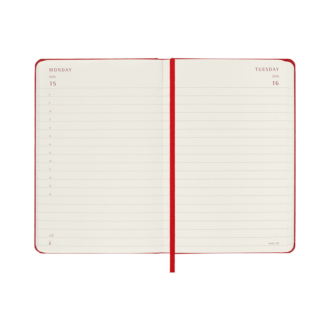 Moleskine 2024 12-Month Pocket Daily Diary Scarlet Red Softback