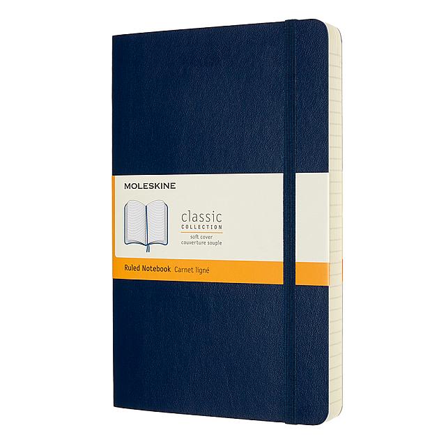Moleskine Classic Collection Expanded Softcover Large Notebook Sapphire Blue