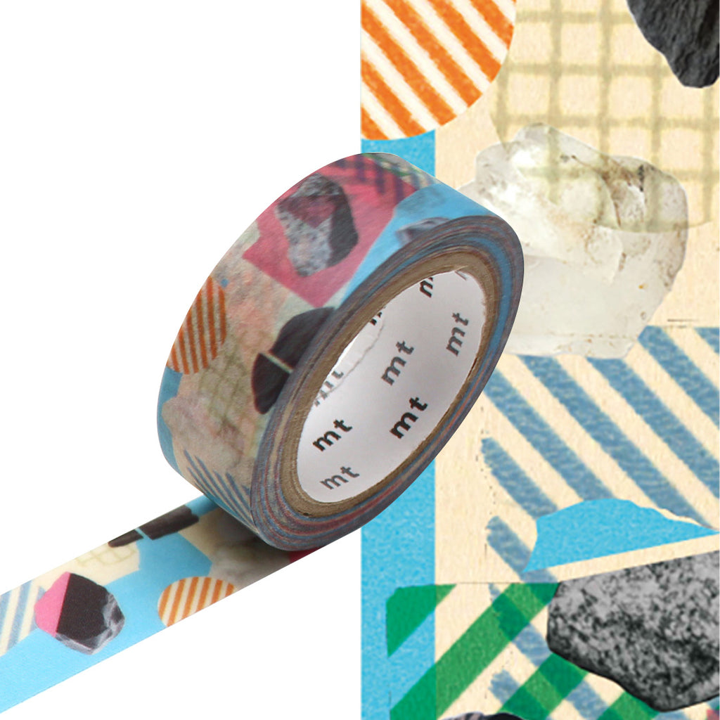 mt Washi Masking Tape - 15mm x 7m - Stone Collage by mt at Cult Pens