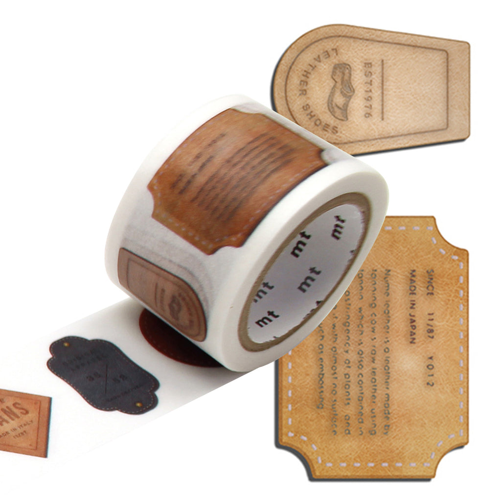 mt Washi Masking Tape - 30mm x 7m - Leather Tag by mt at Cult Pens
