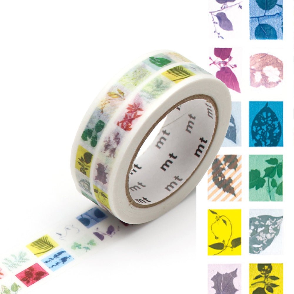 mt Washi Masking Tape - 15mm x 7m - Island Universe Flags Leaf S