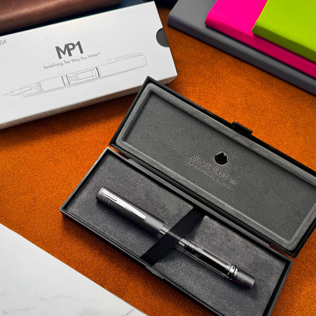 Monteverde MP1 Piston Filling Fountain Pen Coal Grey