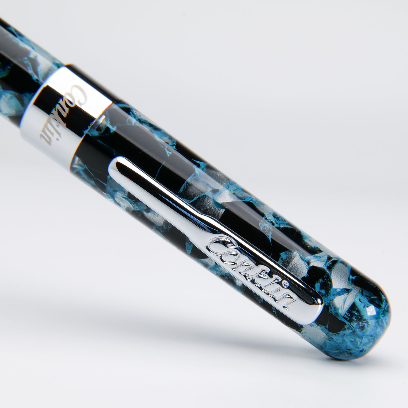 Conklin Mark Twain Crescent Filler Fountain Pen Blue Array