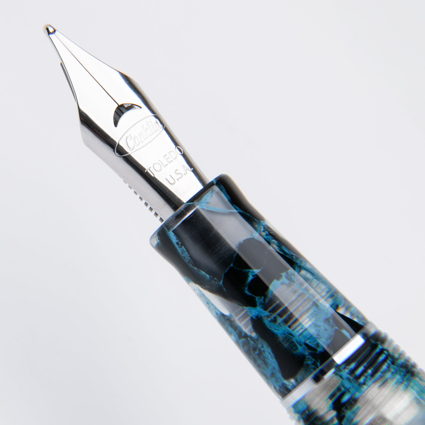 Conklin Mark Twain Crescent Filler Fountain Pen Blue Array