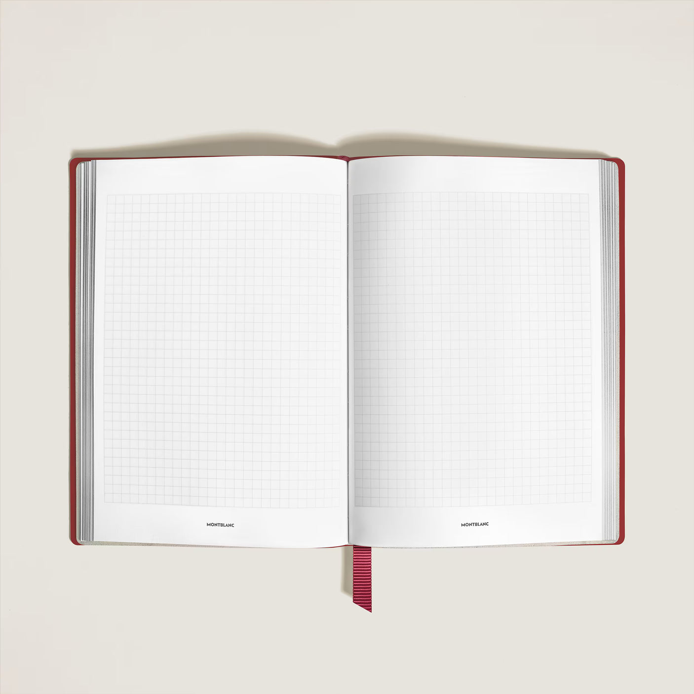 Montblanc Medium Notebook Brick Red Leather Squared
