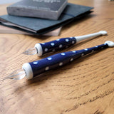 HIZEN5 Saga Collective Japanese Ceramic Glass Dip Pen Ureshino Polka Dots Full