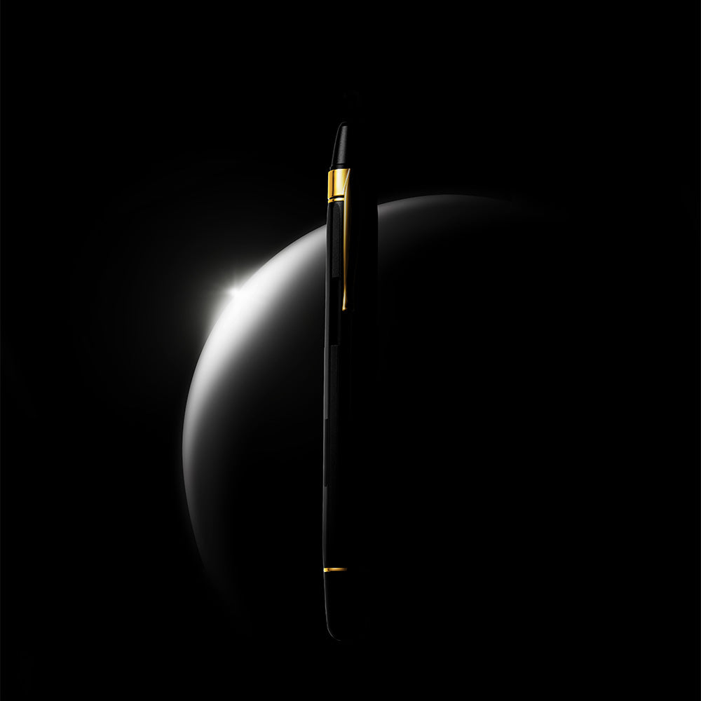 Nahvalur Eclipse Retractable Fountain Pen Black Gold