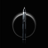 Nahvalur Eclipse Retractable Fountain Pen Black Silver