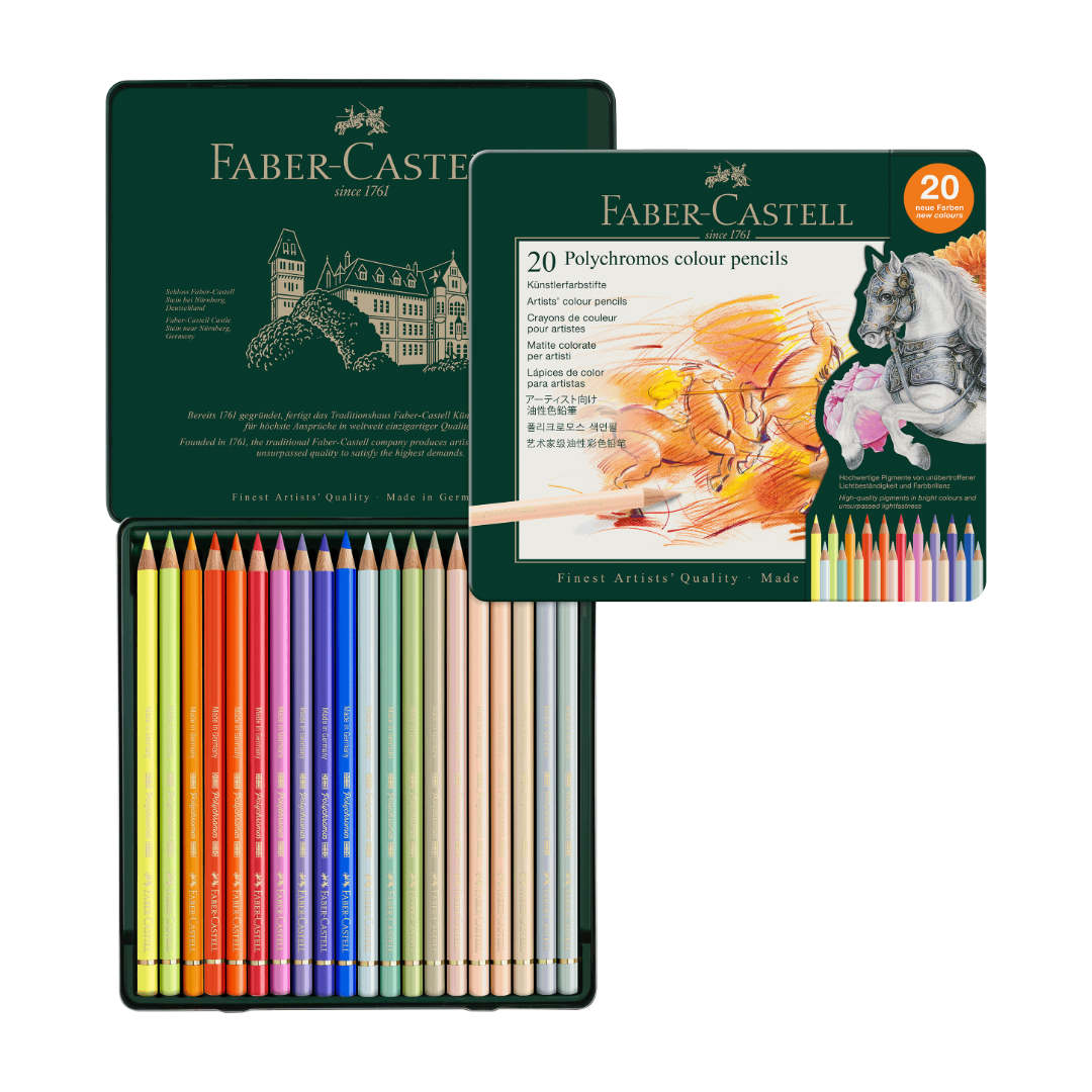 Faber-Castell Polychromos Colouring Pencil Set of 20 New Colours