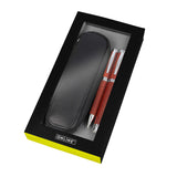 ONLINE Rosewood Fountain Pen Ballpoint and Leather Case Gift Set