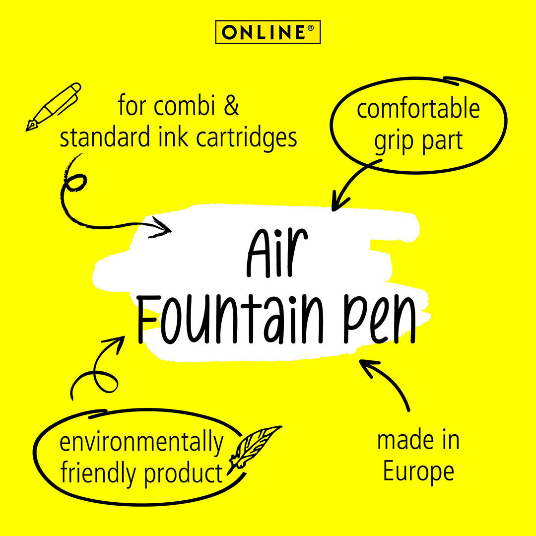 ONLINE AIR Blue Angel certificated fountain pen Black n'Grey