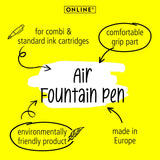 ONLINE AIR Blue Angel certificated fountain pen Black n'Grey