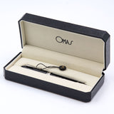Omas Ogiva Nera Silver Trim Fountain Pen 14k Nib