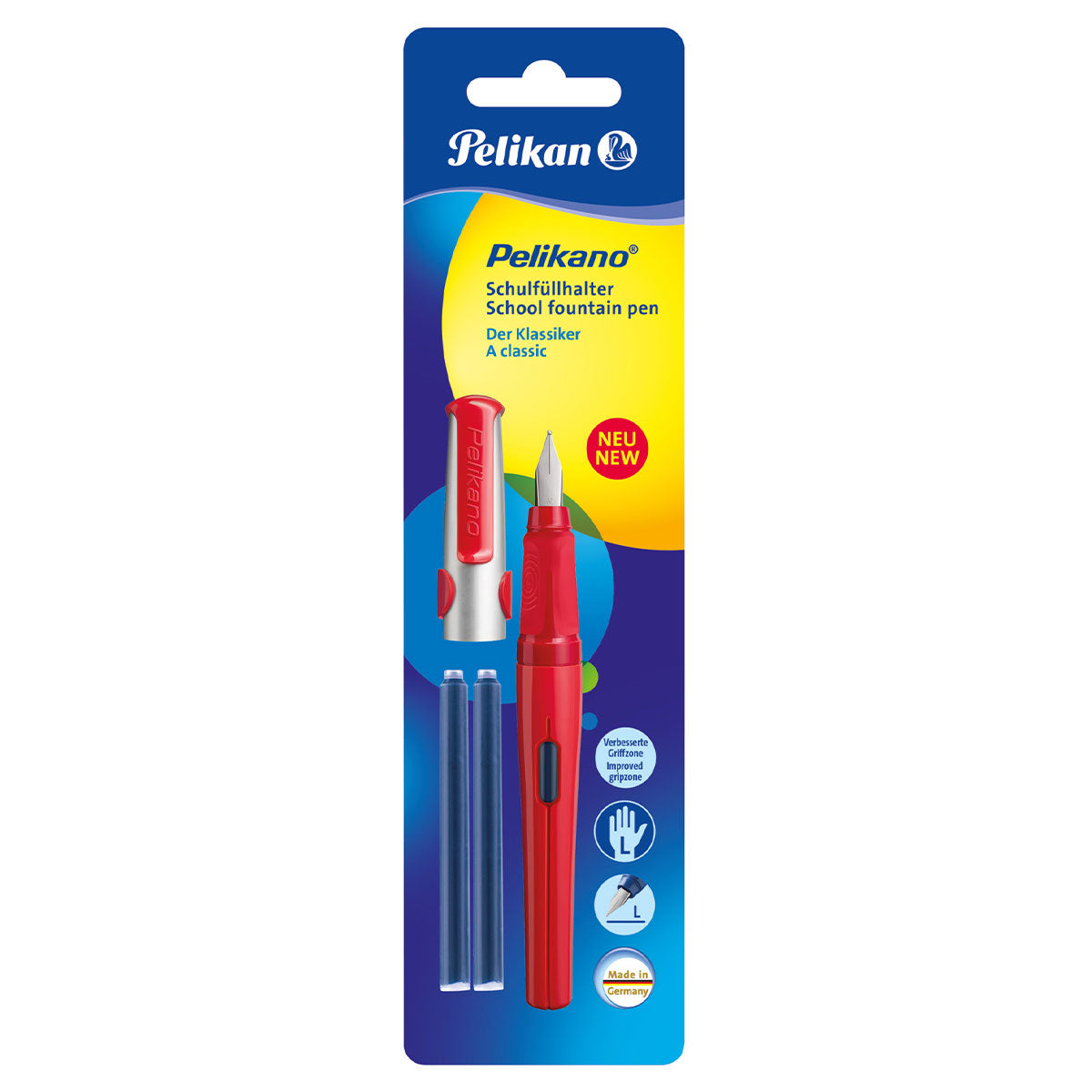 Pelikan Pelikano Junior School Fountain Pen Red / Left Handed