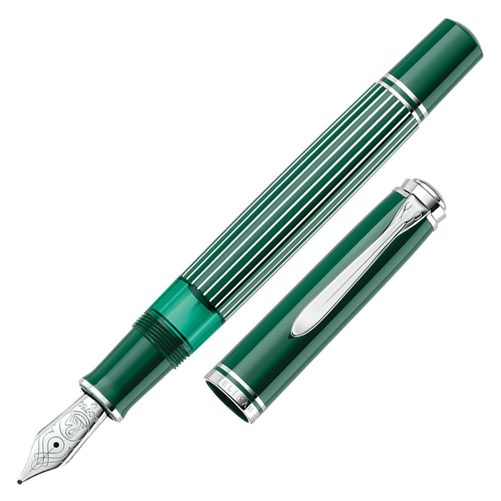 Pelikan Souveran M815 Special Edition Fountain Pen Metal Striped Green