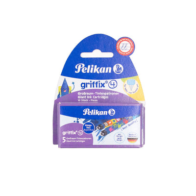 Pelikan Griffix – Cartucce Inchiostro Blu Per Penna A Punta Feltro (Confezione 5 Pezzi)