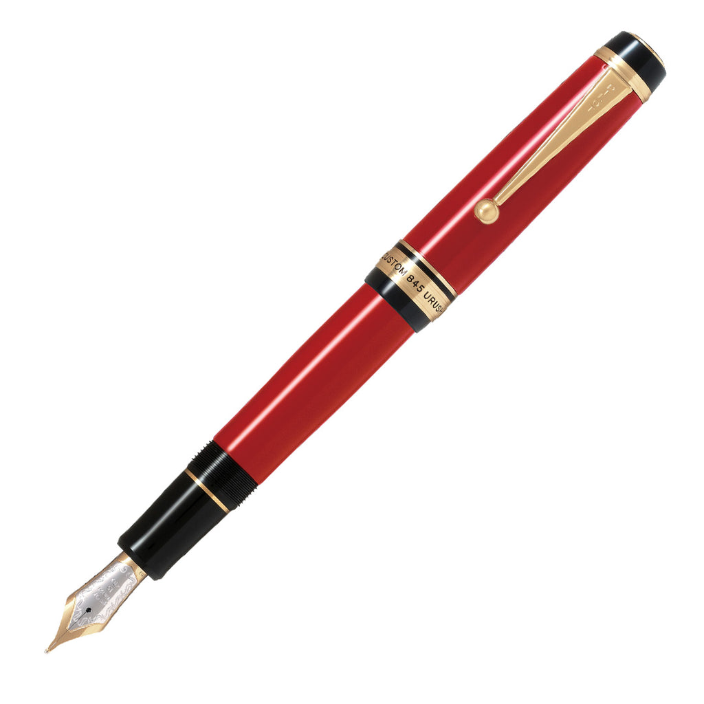 Pilot Custom 845 Urushi Vermillion Red - 18 Karat Gold Plated Nib Fountain Pen