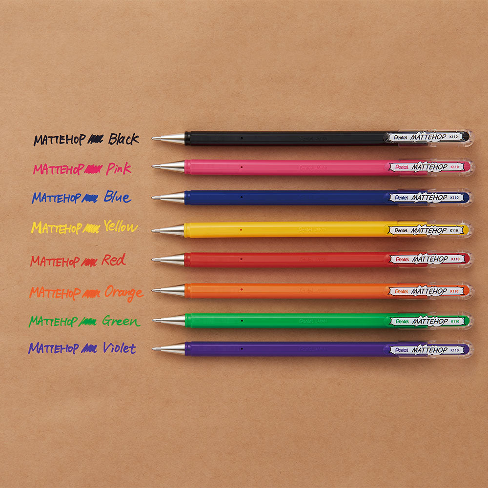 Pentel Mattehop Gel Pen Complete Set of 14