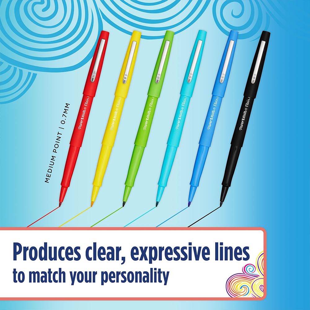 Paper Mate Flair Pen Retro Assorted Set of 12