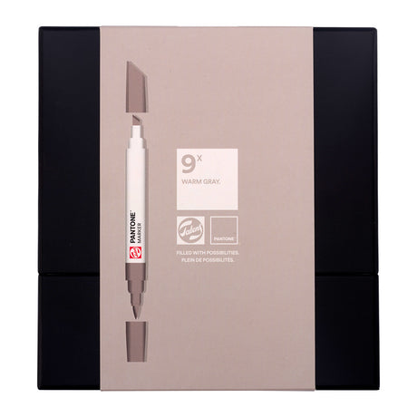 Talens Pantone Water Based Marker Set Of 9 Warm Grey