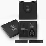 Parker Duofold 135th Anniversary Centennial Fountain Pen Black with Chrome Trim by Parker at Cult Pens