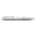 Parker Meridian Ballpoint Pen Chrome Lacquer with Gold Trim