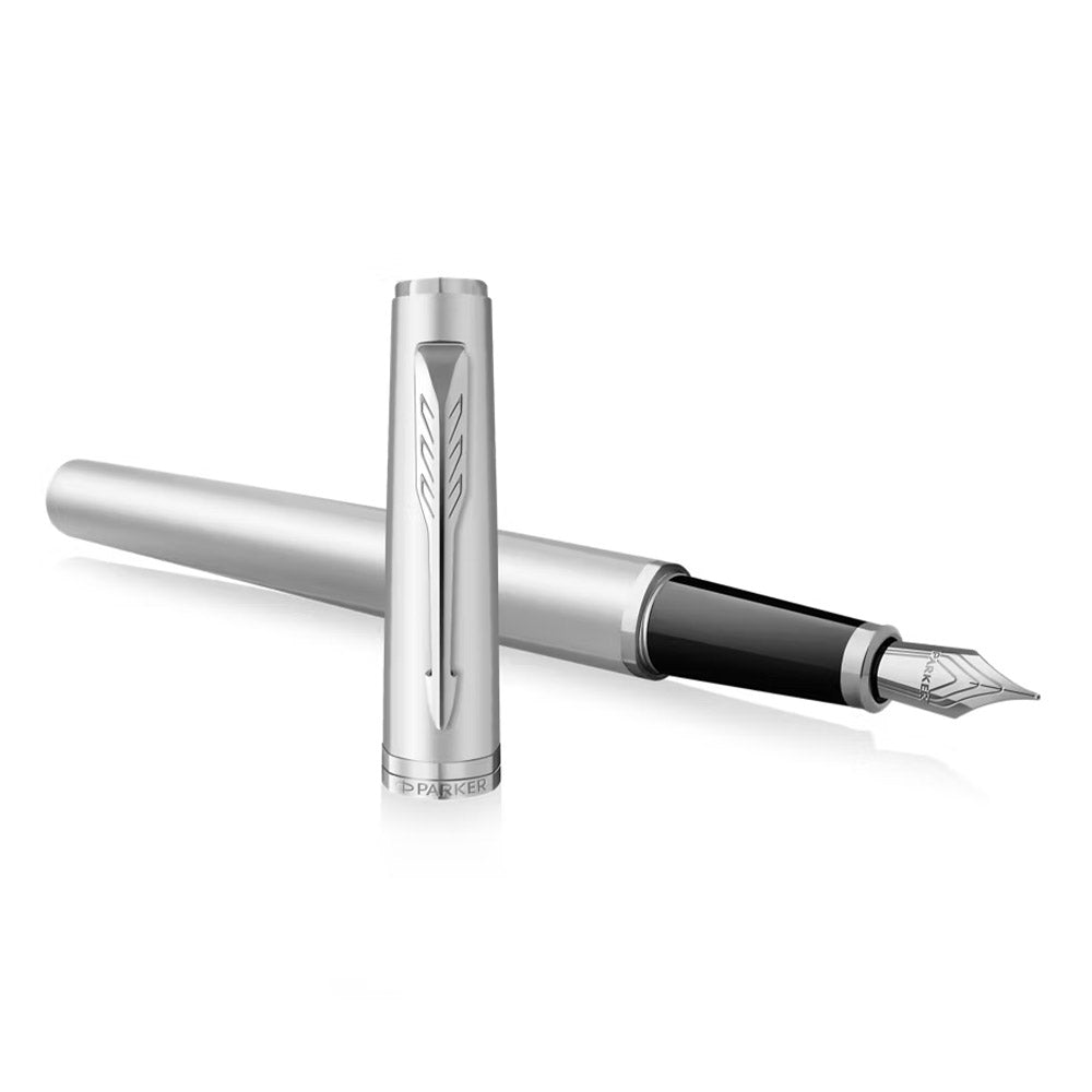 Parker Meridian Fountain Pen Chrome Lacquer with Chrome Trim