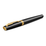 Parker Meridian Fountain Pen Black Lacquer with Gold Trim