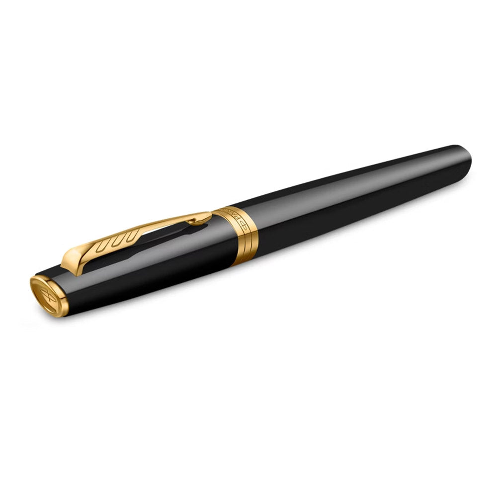 Parker Meridian Rollerball Pen Black Lacquer with Gold Trim