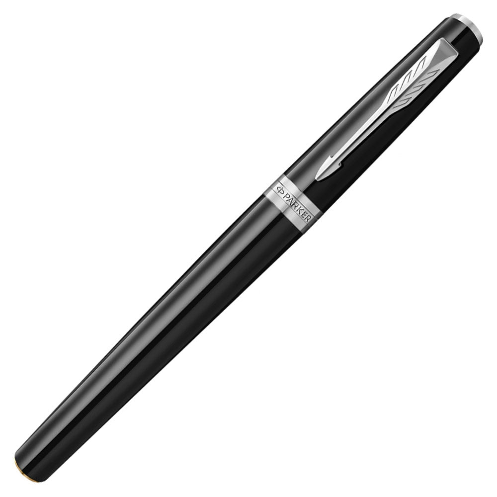 Parker Meridian Rollerball Pen Black Lacquer with Chrome Trim