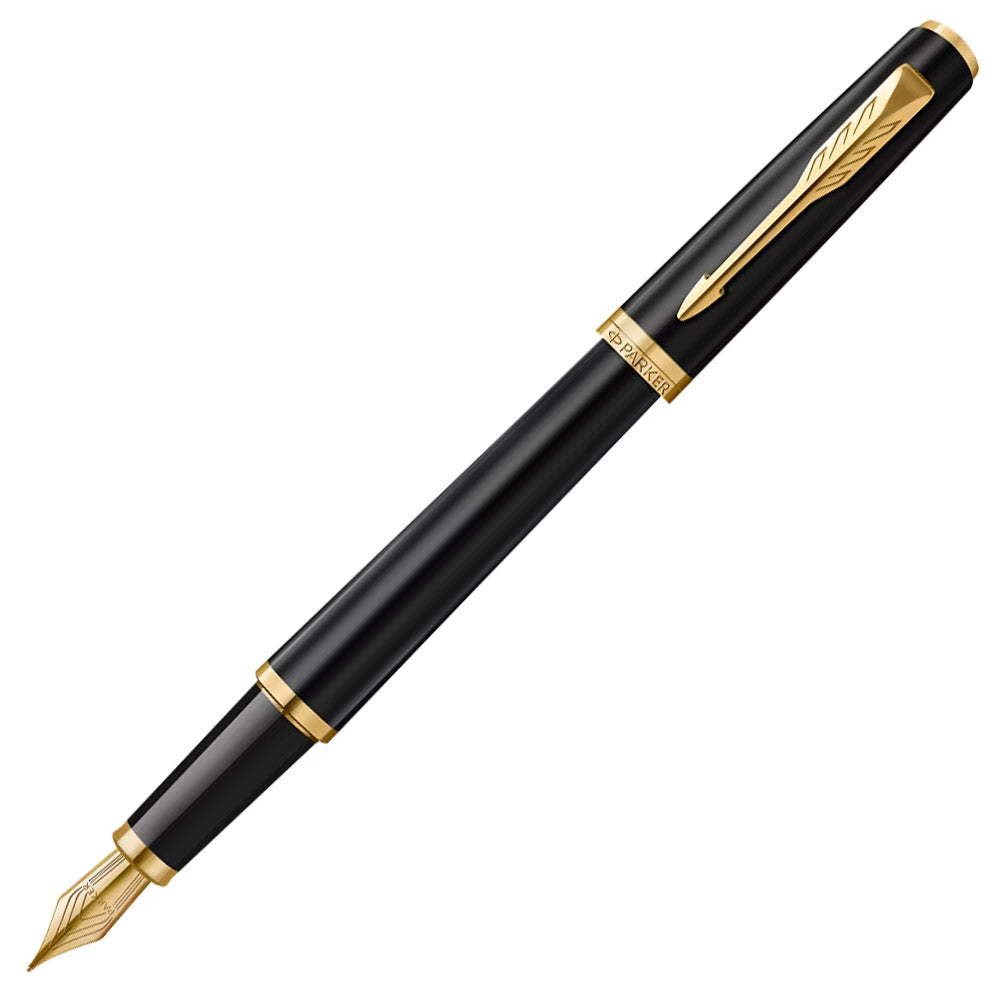 Parker Meridian Fountain Pen Matte Black Lacquer with Gold Trim