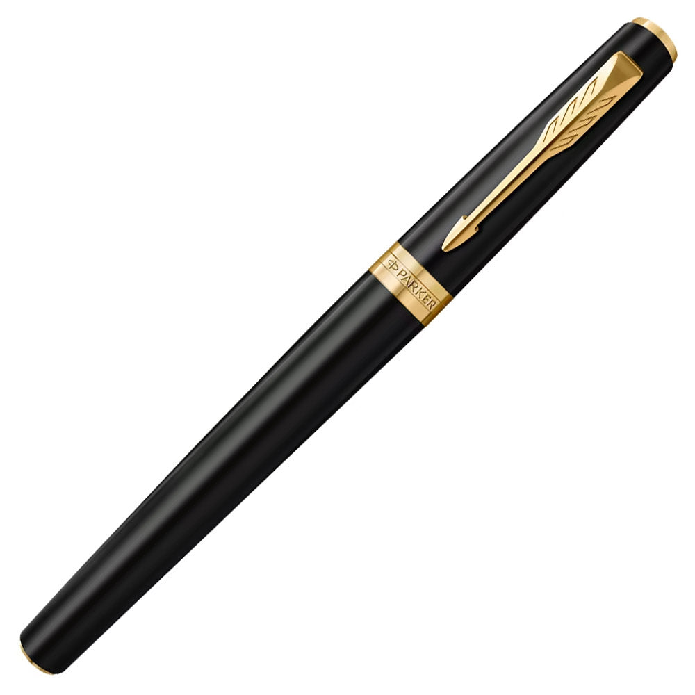 Parker Meridian Rollerball Pen Matte Black Lacquer with Gold Trim
