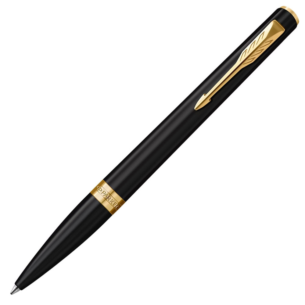 Parker Meridian Ballpoint Pen Matte Black Lacquer with Gold Trim