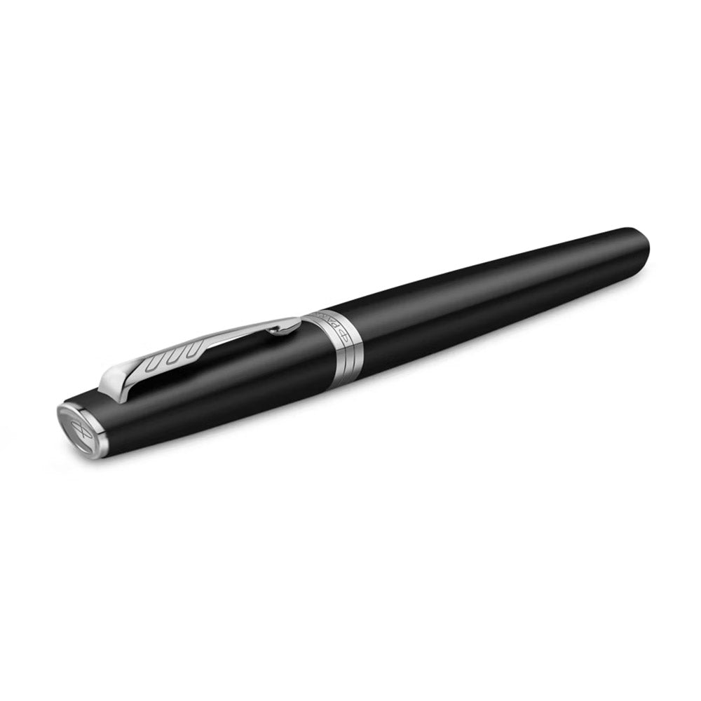 Parker Meridian Fountain Pen Matte Black Lacquer with Chrome Trim