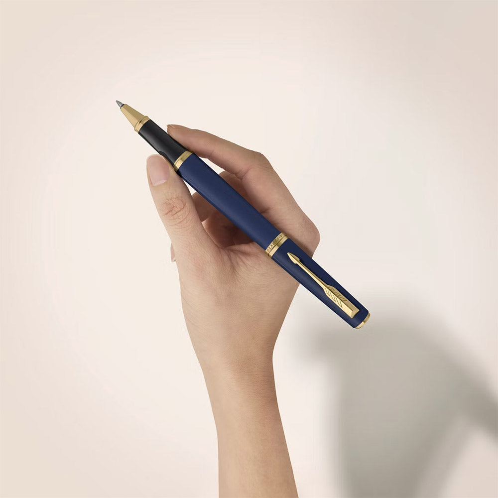 Parker Meridian Rollerball Pen Blue Lacquer with Gold Trim